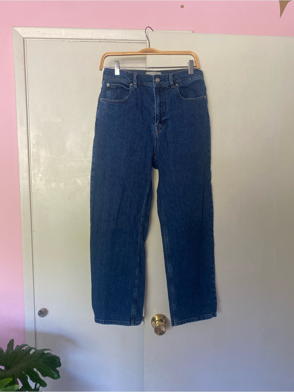 Everlane The Way High Jean in Dark Blue Denim size 28R